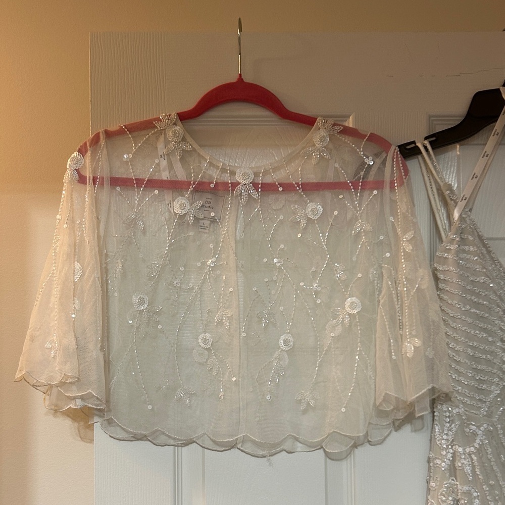 Elegant Cream Floral Embroidered Wedding Top